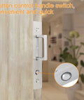 Pocket Door Edge Pulls Set Hidden Side Pocket Sliding Door Handles With Pop Up Mechanism Larger Ring For Easy Grip Silver Finish Durable Hardware 2 Pack on wood door