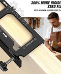 Rock Solid Aluminum Door Hinge Jig Router Template for Adjustable Mortising 2.5 to 5 Inch range, 6061 Anodized Aluminum.