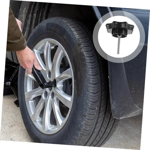 Spare Tire Bolt and Clamp Kit for Easy Mounting shown in use on car tire for broad compatibility and secure installation