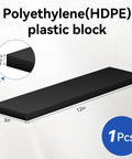 Rugged HDPE Black Plastic Block Half Inch Thick Ideal For DIY Crafts Projects And Home Improvement 12 By 3 Inch Size