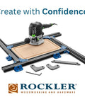 Router Jig For Cutting Boards Up To 18 By 18 Inches With Adjustable Groove And Corner Radius Guides, Pro Grade Variable Router Guide