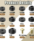 48 Piece Outdoor Faucet Washer Kit With Brass Screws And Flat And Beveled Washers for faucet repairs, various sizes shown.
