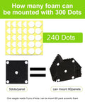Image showing Pro Grade Dang Tough Grip Double Sided Acoustic Foam Tape 240 Heavy Duty Round Dots for mounting acoustic panels.