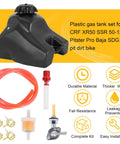 Gas Tank With Cap For CRF50 XR50 50cc 70cc 90cc 110cc 125cc Dirt Bikes Fits SSR TaoTao Coolster Baja DR49 SDG 107 Kazuma
