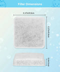 Dimensions of 6 Pack Charcoal Replacement Filters For 0.5 1 2.5 4 Gal Gravity Waterer Cat Fountain And Dog Water Dispenser Filters