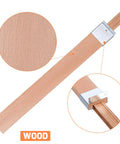 Rock Solid 6 Pack 15.7 Inch Wooden Drawer Slides Bottom Mount Undermount Dovetail Build showing smooth beech wood surface and metal connector.