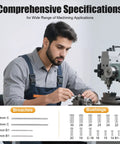 Technician using Complete Pro Grade 22 Piece Keyway Broach Kit With 4mm B1 5mm B1 6mm C 8mm C Broaches on a lathe machine