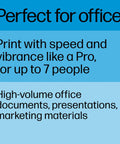 Color Laser Printer For Small Offices, Wireless Duplex Office Printer With Fast Color Printing Up To 26 Ppm, Professional-Quality Reports, TerraJet Toner, Ideal For Busy Teams promotes efficient printing for up to 7 users.