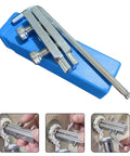 Top Notch Broken Pipe Extractor Tool For Rusted Fasteners, Damaged Screw Remover And Stripped Bolt Kit Perfect For Faucet Fixing And Water Pipe Thread Repair Hand Tool Set Super Easy Out Solution For Pros, alloy steel, blue case