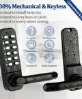 Keyless Entry Door Lock With Keypad For Exterior And Interior Doors Waterproof Stainless Steel Deadbolt Handle