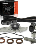 Engine Timing Belt Kit With Water Pump And Tensioner For Honda Odyssey 2000 2004 displayed with components and packaging