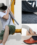 Person demonstrating strength of 6 Feet Universal Drain Hose Kit for Washing Machines and Dishwashers With Corrugated Hose