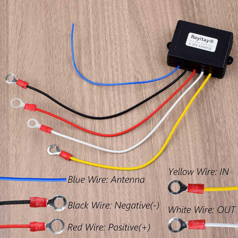 12V Wireless Winch Remote Control Kit 2 Pack With Dual Transmitters Universal Five Wire System For Truck Car ATV SUV Winches Plug And Play Setup 100 Foot Range English Manual Included Works With Most Self Recovery Winches, wiring diagram