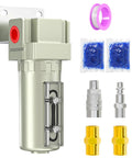 Pro Grade Industrial One Half Inch NPT Compressed Air Desiccant Drying System With Beads Bag For Dry Air Plasma Cutter And Paint Spray