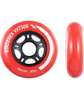 VXT500 Inline Skate Wheels 80mm By 24mm Urethane Replacement Pack For Indoor And Outdoor Skating, Smooth Roll, Durable Four Pack For Speed And Control