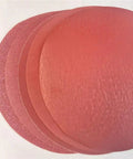 Ten Pack 8 Inch Sanding Discs Hook And Loop Adhesive Machine Paper Aluminum Oxide Grits 80 120 240 assorted grits stacked on white background.