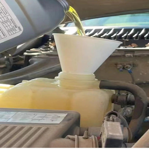 60 Pack Disposable Engine Oil Funnels For Quick Oil Changes, Paper Auto Funnels For Motor Oil, Water, Gas And Coolant in use