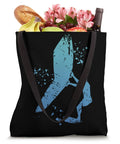 Colorsplash Wing Foil Tote Bag For Wing Surfing Enthusiasts Man Design with watercolor splash, 16" x 16" size, black color.