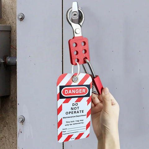 Rock Solid Lockout Tagout Station Bundle With Full 60 Piece Electrical Safety Kit Featuring Rugged Steel Padlocks Secure Gate Lockouts And Bright Warning Tags For The Shop Or Construction Site