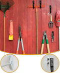 Heavy Duty Quarter Inch Toggle Bolts For Drywall Kit, tools on red panel, close-ups of installed galvanised anchors and screws
