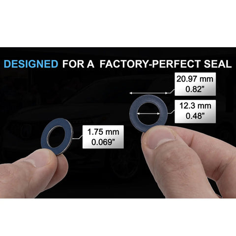 12mm Aluminum Oil Drain Plug Washers Pack Of 10 - Leak-Proof Gasket Seals for Toyota Lexus Scion