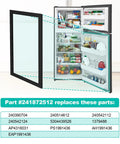 Upgraded 241872512 Refrigerator Door Gasket Replacement For A Tight Seal Fits Fridge Door Seal Replaces 240514612 240542112 240542124 5304439526 Kenmore Freezer Gasket EPDM Rubber High Temp Welded 1600 Fahrenheit shown in refrigerator installation
