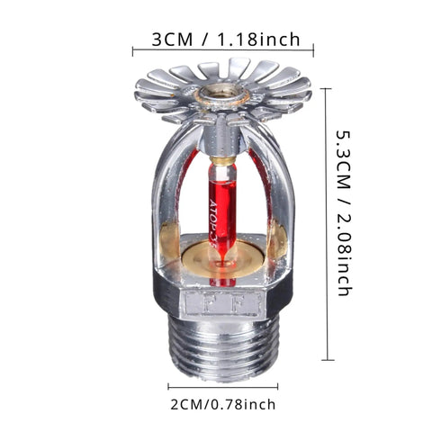 Tough As Nails Automatic Fire Sprinkler Head Machined From Solid Brass Secured By Reinforced Steel Guard Cage Optimized For Rapid Heat Trigger At 68 Degree Celsius Limit, close-up view with threaded connector.