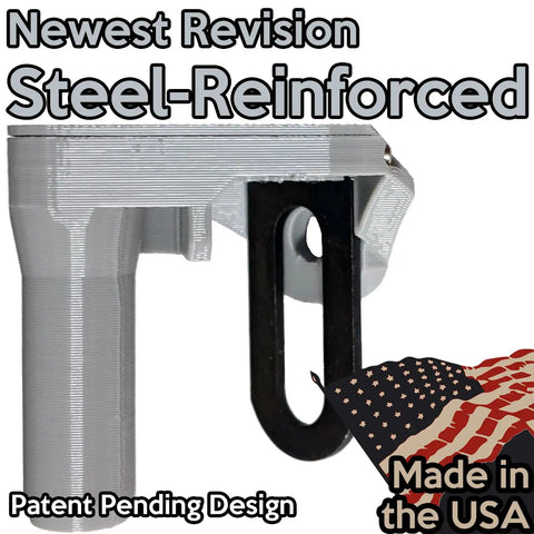 Upgraded Heavy Duty Right Hinge With Knockout Steel Core For Rubbermaid 5L40 Slide Lid Resin Shed Door Replacement Parts 3T17 3T17 2 And 3T17 3 Top Shelf Toughness No Sweat Swap, steel-reinforced mounting bracket.
