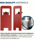 Red Fire Alarm Breaker Lockout Kit With Lock And Tag, Two Complete Sets For Fire Panel Safety, Prevent Accidental Shutdown