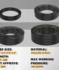 Brass DOT 124 Pcs Air Line Fittings Kit With 50 Ft Air Lines in 1/2, 3/8, 1/4, 1/8 Inch, polyamide nylon tubing, SAE J844 approved.
