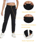 Women's Lightweight Hiking Joggers With Quick Dry Fabric, Breathable Outdoor Pants With Pockets For Camping, Travel, And Everyday Adventure, Trail Ready, Black, Size Small