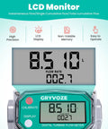 Three Quarter Inch Digital Turbine Flow Meter For Diesel Gas Oil Gasoline And Other Liquids Inline NPT Male Fitting display