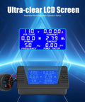 Ultra-clear LCD screen of 1200W Grid Tie Inverter MPPT Pure Sine Wave DC To AC For Solar And Wind Power, showing voltage and power metrics.