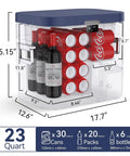 Go To Portable Car Refrigerator And Travel Cooler 23 Quart Compressor Freezer with wine bottles and soda cans inside