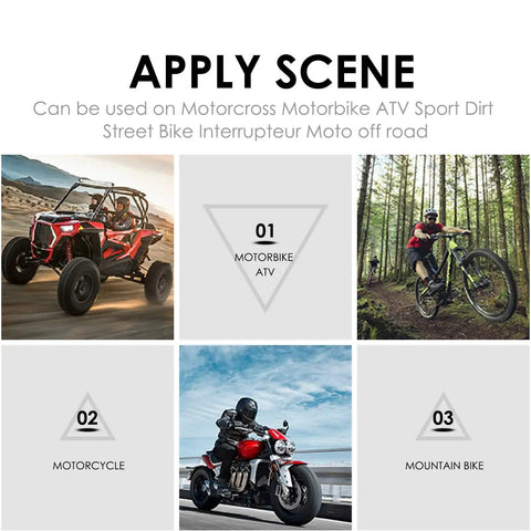 Seven Eighths Inch 22mm Handlebar Control Switch Set For ATV And Motorcycle Left And Right Horn Button Turn Signal Lights Start Kill Switch Fog Lamp And Warning Light