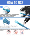 Instructions for using Ratcheting Wire Crimping Tool For Heat Shrink Connectors With 200 Pcs Butt Connectors AWG 20 To 10 High Precision Jaw.