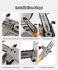 Installation steps for Professional Grade 7800W Electric Concrete Grooving Saw with Diamond Chain Tracking.