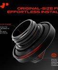Engine Oil Filler Cap For Honda Accord Civic CRV Ridgeline Pilot Odyssey Passport Element Fit And Acura TSX TL RSX RLX RDX MDX ILX From 2003 To 2019 Models Easy Install with rubber gasket, close-up view.