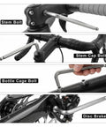 Compact Bike Repair Tool Kit With Flip Case L Ball End Hex Wrench tightening stem, cap, bottle cage, and disc brake bolts