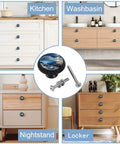 Killer Beach Starfish Crystal Glass Cabinet Knobs With Heavy Duty Stainless Pulls Super Durable Drawer Hardware For Kitchen Cabinets Dressers And Cupboards Four Pack Fresh Upgrade displayed on various furniture.