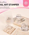 French Nail Stamper Kit With Upgraded Secure Fit Silicone Stampers And Scrapers For French Tips DIY Nail Art At Home Or In Salon