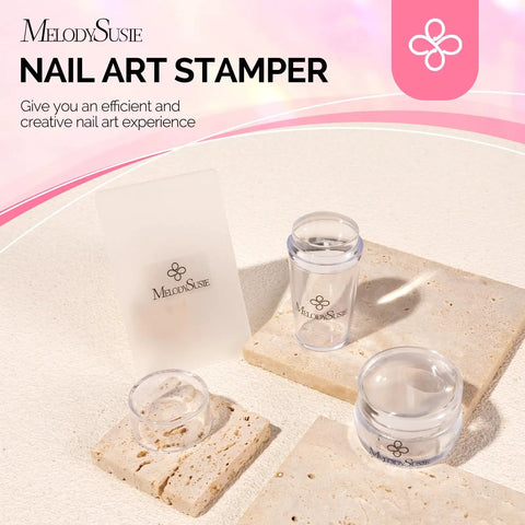 French Nail Stamper Kit With Upgraded Secure Fit Silicone Stampers And Scrapers For French Tips DIY Nail Art At Home Or In Salon