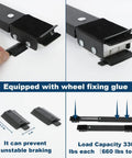 Extendable Appliance Rollers For Washer And Dryer BeefedUp Heavy Duty Mobile Base equipped with wheel fixing glue and 660 lb capacity.