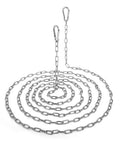 10 Feet Light Duty Stainless Steel Chain With 5 64th Inch Links And 5 32nd Inch Carabiners For Indoor Outdoor Use Ideal For Hanging Bird Feeders Wind Chimes Signs Planters And Other Lightweight Applications In Silver