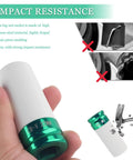Hella Tough And Dead On 22 Millimeter Socket Half Inch Drive Heavy Duty Impact Tool with white and green protective sleeve.