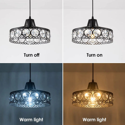 Plug In Pendant Light With 15 Foot Cord Dimmable Inline On Off Switch Dope Modern Crystal Chandelier Warm Light Effect