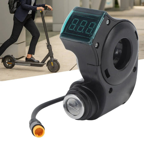 Rugged Waterproof ABS Handlebar Switch Lock For Electric Scooters, 10 Inch 3 Pin Digital Battery Power Display Toggle Lock With Keys