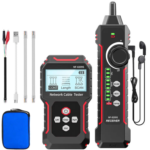 RJ45 Network Cable Tester With PoE And NCV Check, Cable Length Meter, Port Flashing Indicator, Supports CAT5 CAT6 CAT6a CAT7