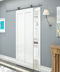 Beefy Stainless Steel Sliding Barn Door Hardware Kit For 6.6 Foot Track Single Door With 2000mm Rail Heavy Duty 200 Lbs Capacity