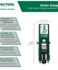 Gecko Gauge Siding Installation Kit for 5/16 Inch Fiber Cement and James Hardie Siding product image with features description